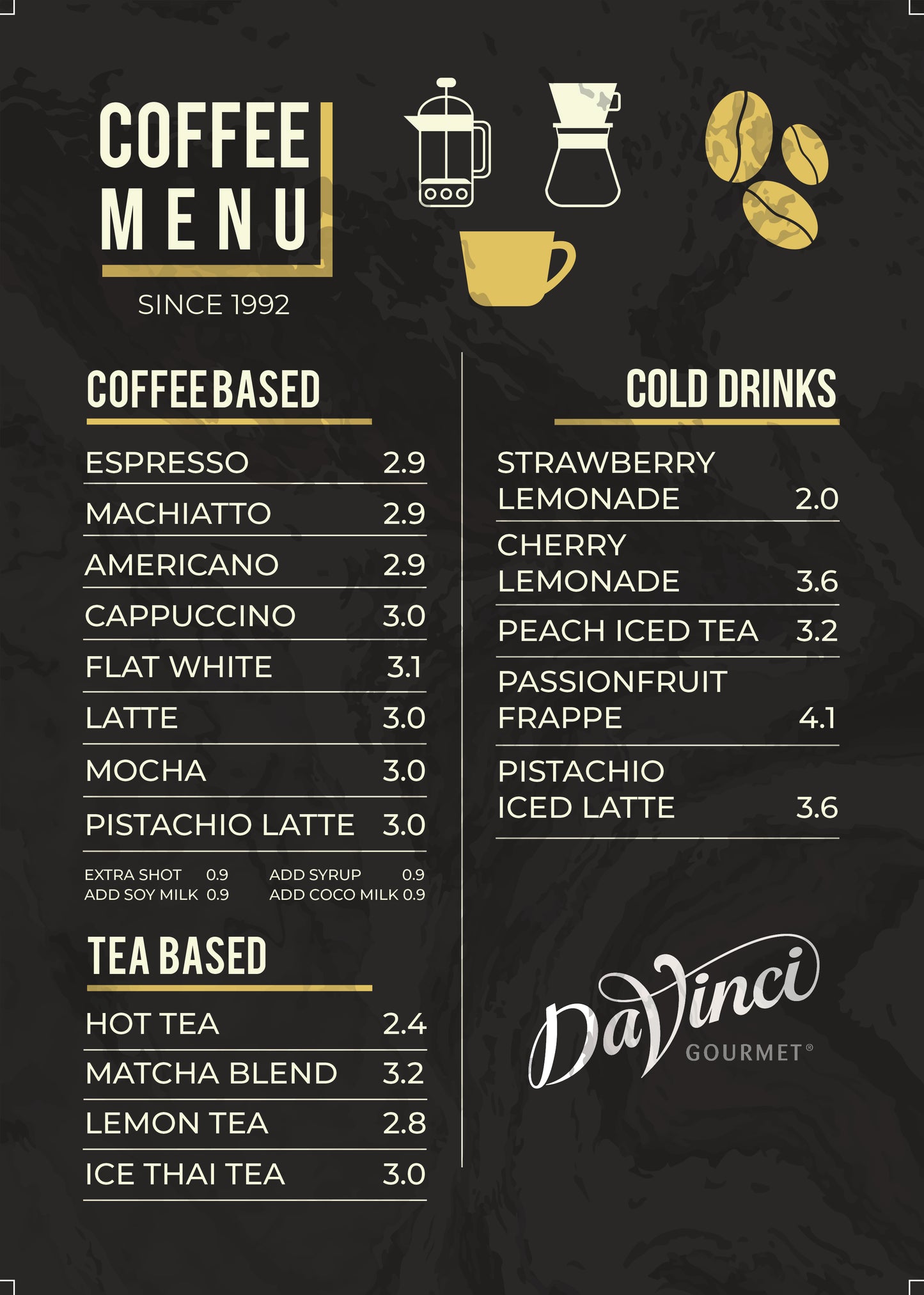 Menu Template 1