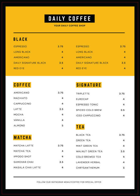 Menu Template 4