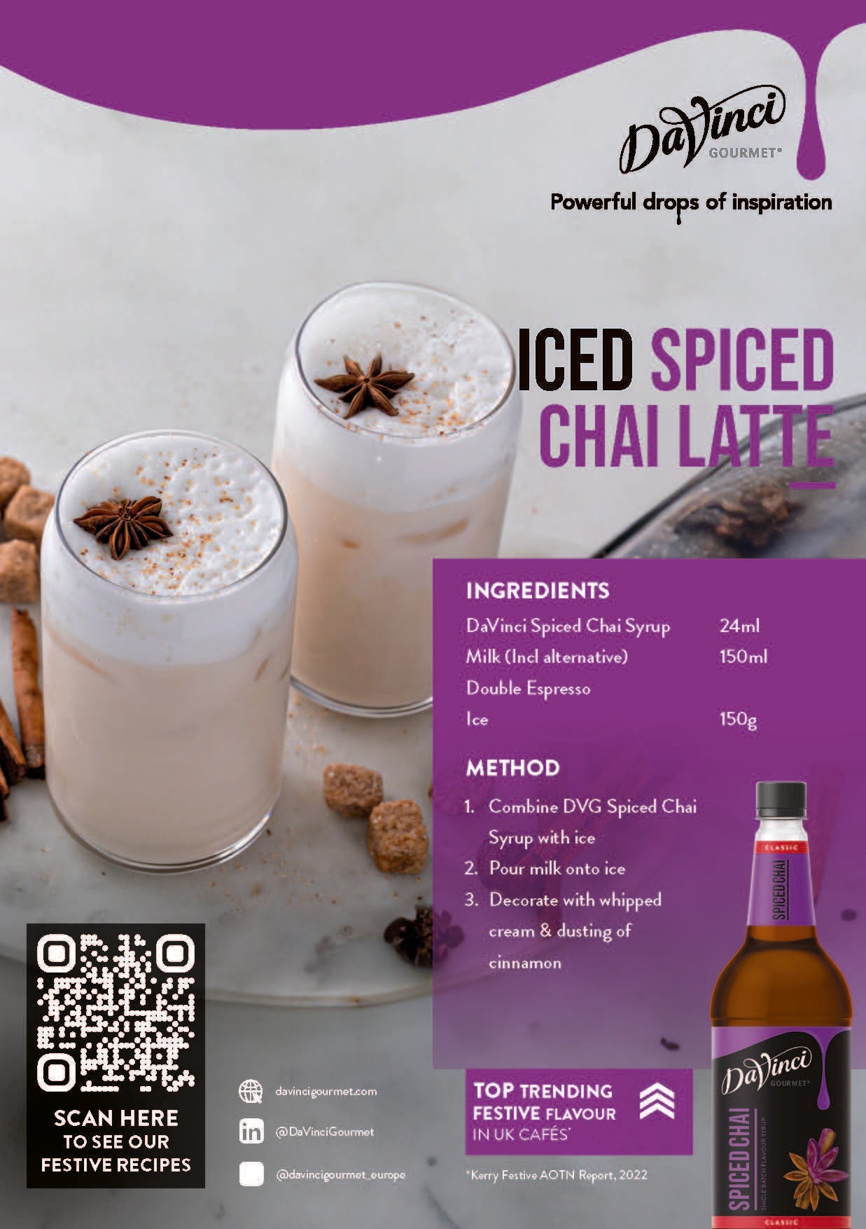 Iced Spiced Chai Latte